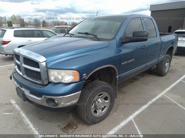 3D7KU28C94G220302 - 2004 DODGE RAM 2500 ST/SLT BLUE photo 2