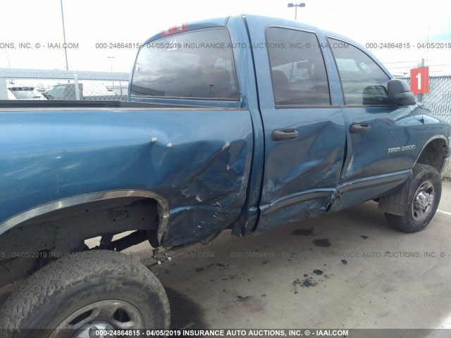 3D7KU28C94G220302 - 2004 DODGE RAM 2500 ST/SLT BLUE photo 6