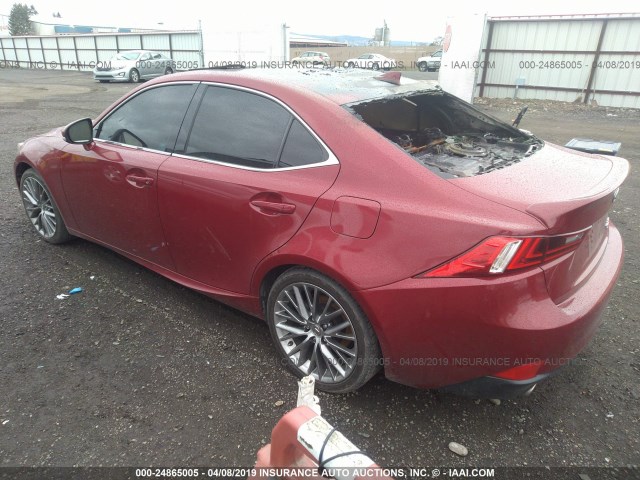 JTHBF1D29F5074942 - 2015 LEXUS IS 250 RED photo 3