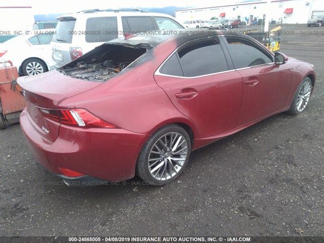 JTHBF1D29F5074942 - 2015 LEXUS IS 250 RED photo 4