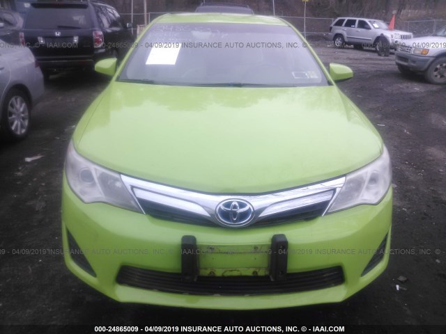 4T1BD1FK8CU037981 - 2012 TOYOTA CAMRY HYBRID/LE/XLE 绿色 照片 6