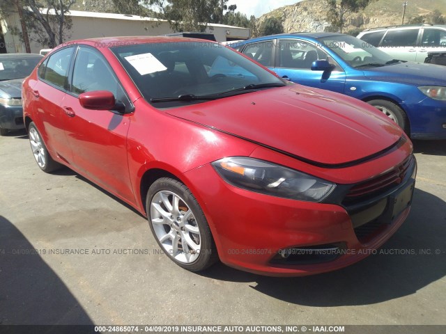 1C3CDFBH8DD691305 - 2013 DODGE DART SXT RED photo 1