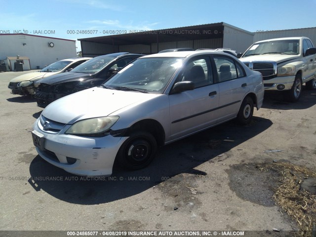 1HGES163X4L006353 - 2004 HONDA CIVIC DX VP Gümüş foto 2