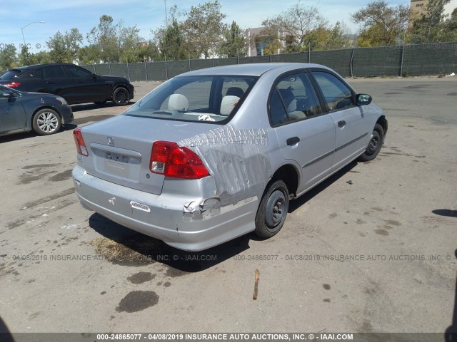 1HGES163X4L006353 - 2004 HONDA CIVIC DX VP Gümüş foto 4