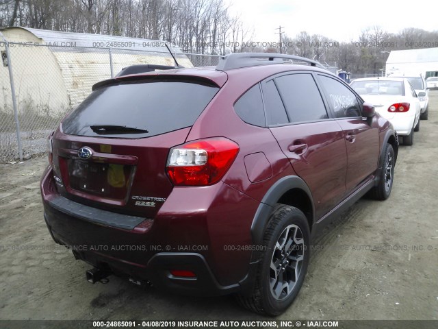 JF2GPABC0GH203720 - 2016 SUBARU CROSSTREK PREMIUM RED photo 4