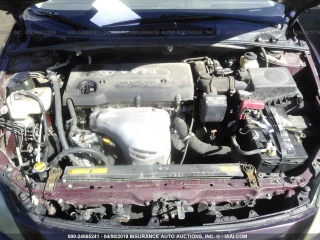 JTKDE177260118564 - 2006 TOYOTA SCION TC იასამნისფერი ფოტო 10