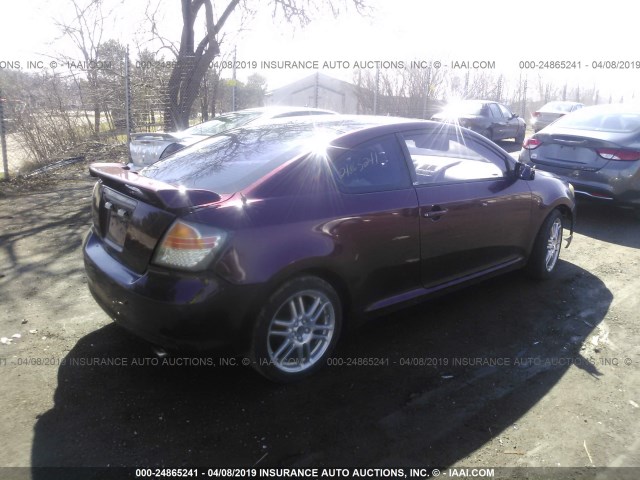 JTKDE177260118564 - 2006 TOYOTA SCION TC იასამნისფერი ფოტო 4