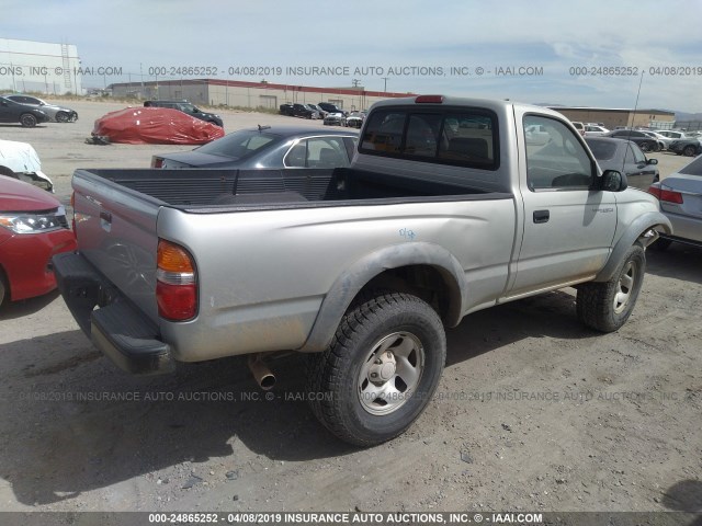 5TENM92N91Z786034 - 2001 TOYOTA TACOMA PRERUNNER SILVER photo 4