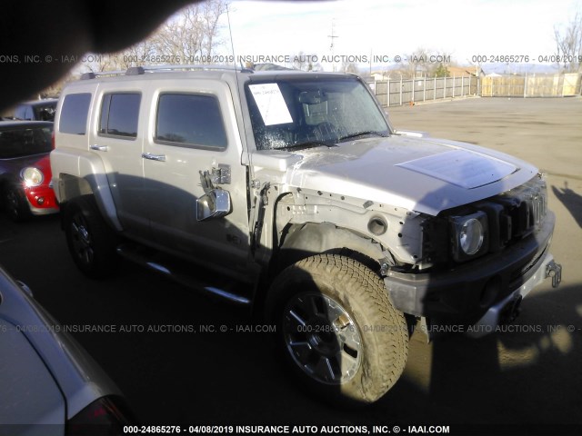 5GTEN13E588157551 - 2008 HUMMER H3 SILVER photo 1