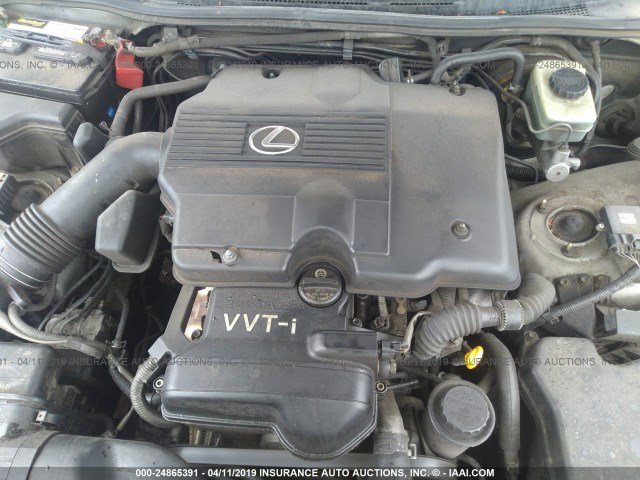 JTHBD192020038384 - 2002 LEXUS IS 300 SILVER photo 10