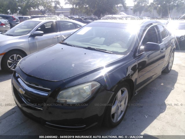 1G1ZJ57719F111292 - 2009 CHEVROLET MALIBU 2LT BLACK photo 2