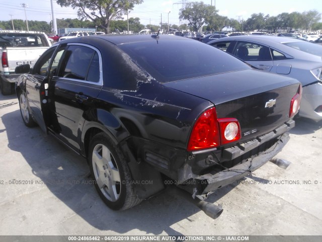 1G1ZJ57719F111292 - 2009 CHEVROLET MALIBU 2LT BLACK photo 3