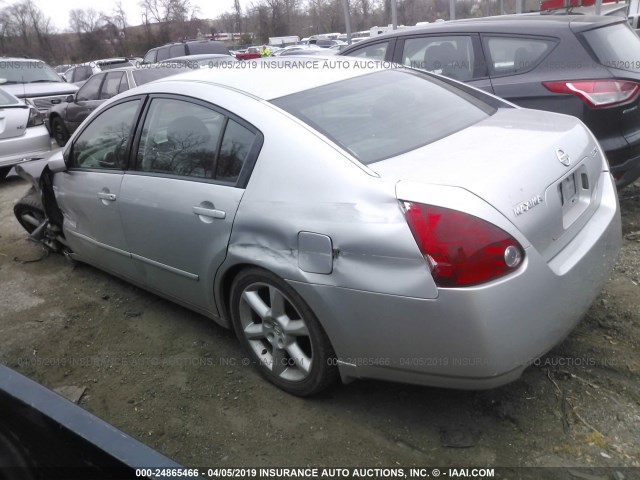 1N4BA41E04C810245 - 2004 NISSAN MAXIMA SE/SL SILVER photo 3