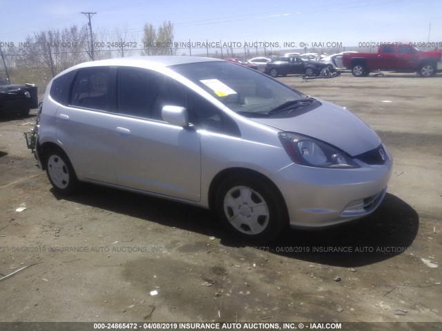 JHMGE8H31DC074446 - 2013 HONDA FIT SILVER photo 1