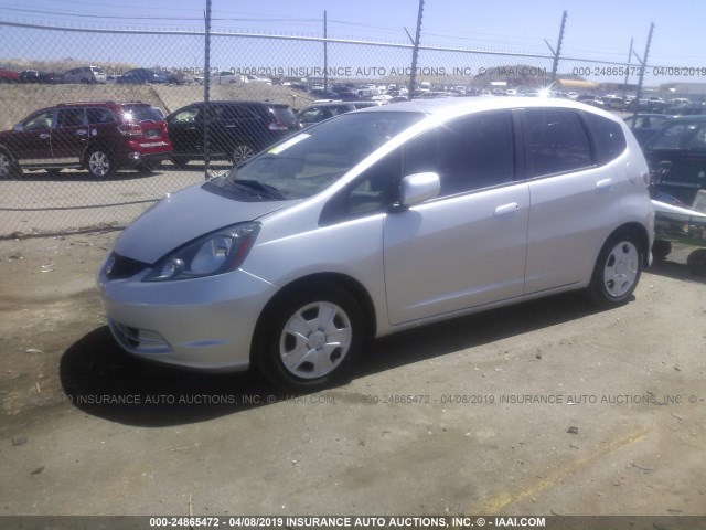 JHMGE8H31DC074446 - 2013 HONDA FIT SILVER photo 2