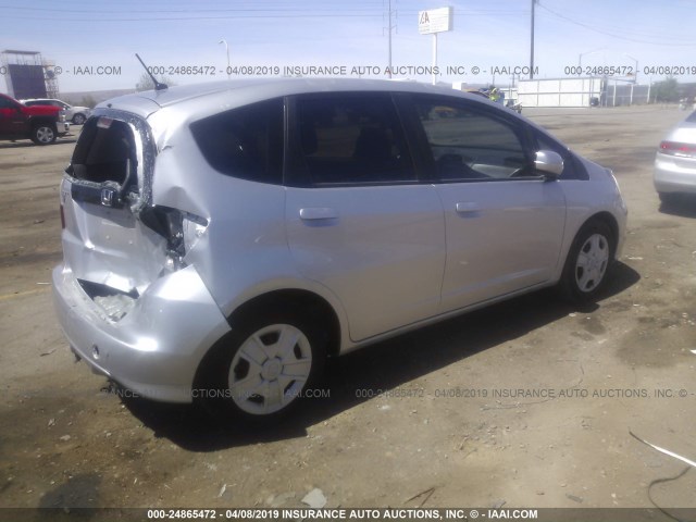 JHMGE8H31DC074446 - 2013 HONDA FIT SILVER photo 4