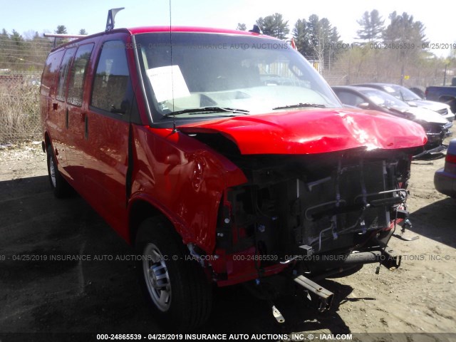 1GCWGAFF3H1137916 - 2017 CHEVROLET EXPRESS G2500  RED photo 1