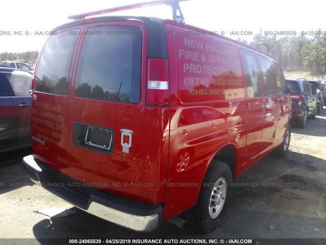 1GCWGAFF3H1137916 - 2017 CHEVROLET EXPRESS G2500  RED photo 4