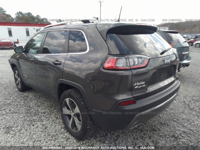 1C4PJMDN3KD133887 - 2019 JEEP CHEROKEE LIMITED GRAY photo 3