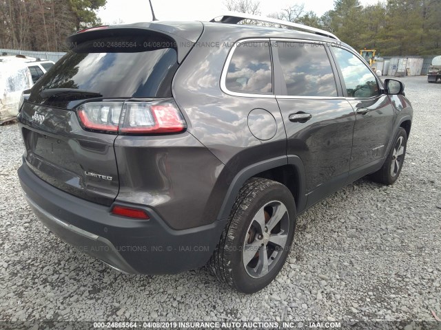 1C4PJMDN3KD133887 - 2019 JEEP CHEROKEE LIMITED GRAY photo 4