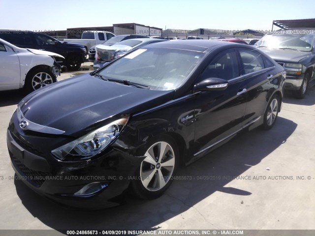 KMHEC4A45BA006875 - 2011 HYUNDAI SONATA HYBRID BLACK photo 2