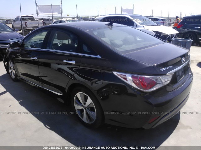 KMHEC4A45BA006875 - 2011 HYUNDAI SONATA HYBRID BLACK photo 3