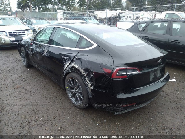 5YJ3E1EA1JF157464 - 2018 TESLA MODEL 3 BLACK photo 3