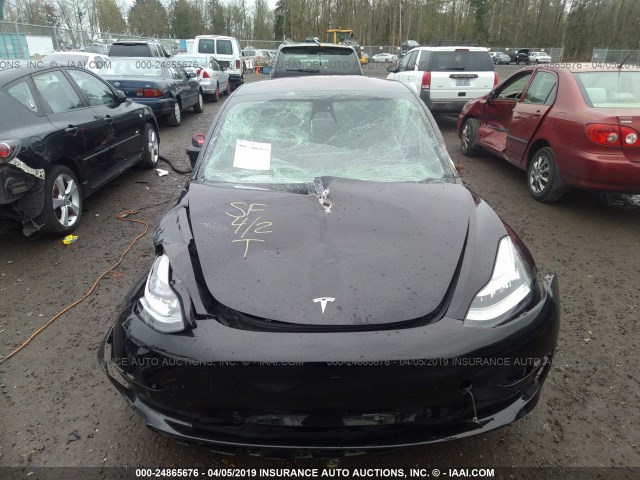 5YJ3E1EA1JF157464 - 2018 TESLA MODEL 3 BLACK photo 6