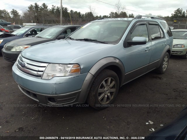 1FMDK05W18GA27246 - 2008 FORD TAURUS X SEL BLUE photo 2