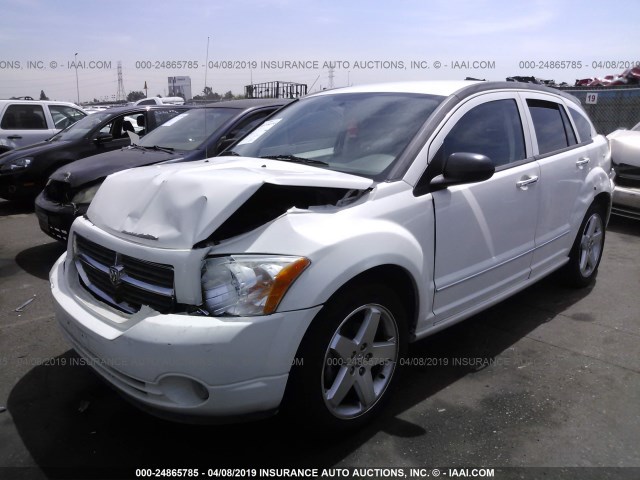 1B3HB78K07D304400 - 2007 DODGE CALIBER R/T WHITE photo 2