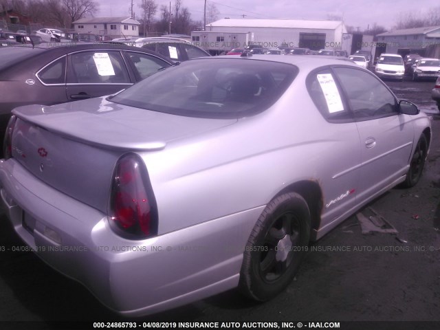 2G1WX15K739295817 - 2003 CHEVROLET MONTE CARLO SS ვერცხლისფერი ფოტო 4