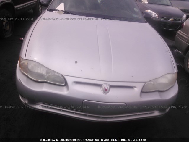 2G1WX15K739295817 - 2003 CHEVROLET MONTE CARLO SS ვერცხლისფერი ფოტო 6