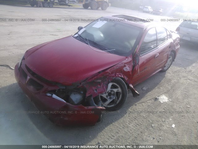 1G2NF52F83C106139 - 2003 PONTIAC GRAND AM SE1 RED photo 2