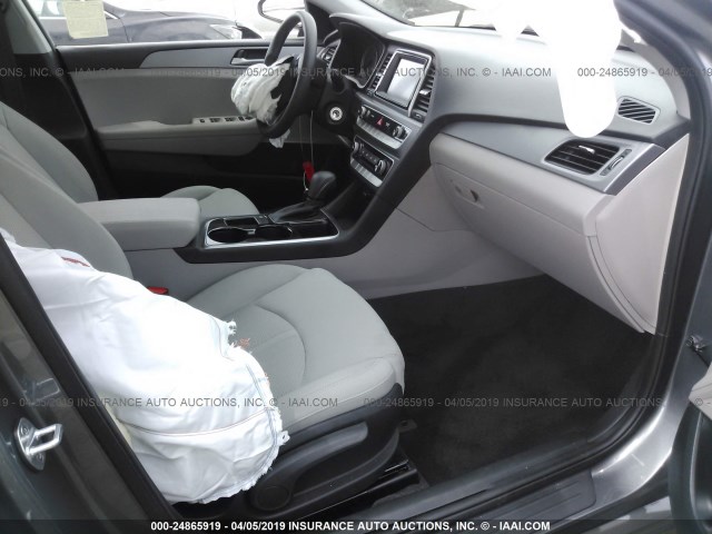 5NPE24AF0JH706013 - 2018 HYUNDAI SONATA SE GRAY photo 5