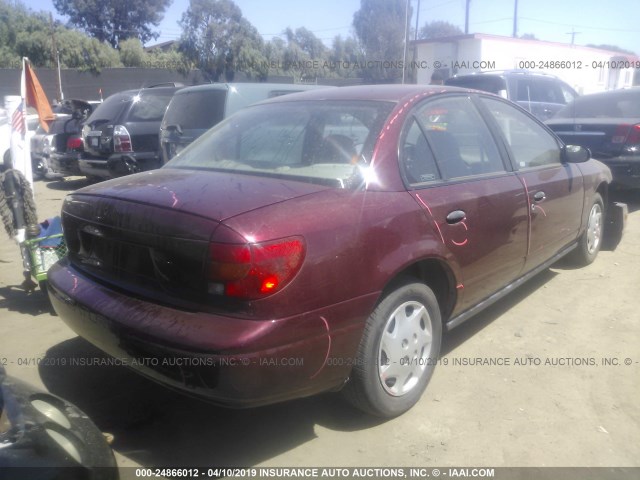 1G8ZH54881Z294039 - 2001 SATURN SL1 MAROON photo 4