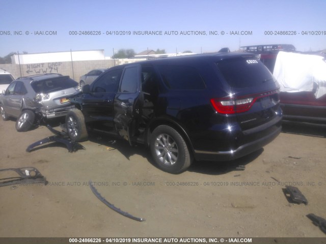 1C4RDHAG2HC860031 - 2017 DODGE DURANGO SXT BLUE photo 3