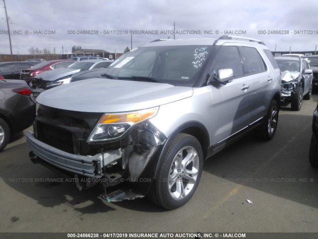 1FMHK8F87CGA94488 - 2012 FORD EXPLORER LIMITED SILVER photo 2