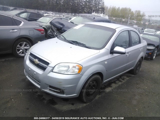 KL1TD56617B052608 - 2007 CHEVROLET AVEO LS SILVER photo 2