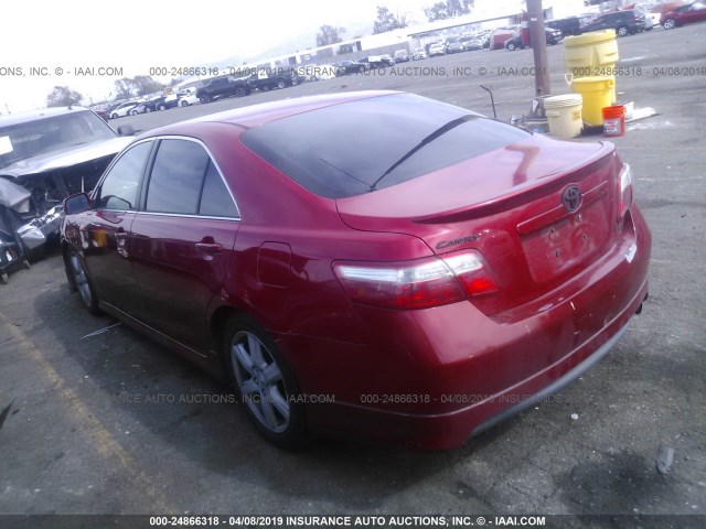 4T1BE46K77U124548 - 2007 TOYOTA CAMRY NEW GENERAT CE/LE/XLE/SE RED photo 3