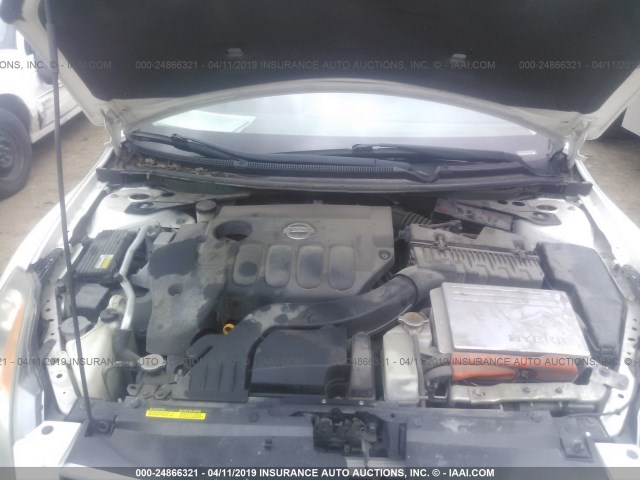 1N4CL21E79C133480 - 2009 NISSAN ALTIMA HYBRID WHITE photo 10