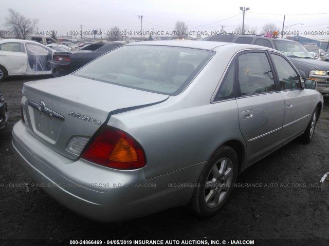 4T1BF28B01U178893 - 2001 TOYOTA AVALON XL/XLS SILVER photo 4