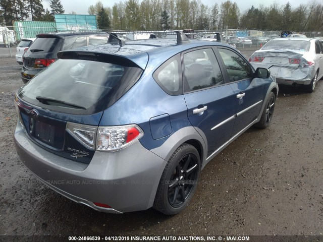 JF1GH6D63BG817455 - 2011 SUBARU IMPREZA OUTBACK SPORT BLUE photo 4