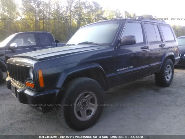 1J4FF68S0XL621243 - 1999 JEEP CHEROKEE SPORT/CLASSIC BLACK photo 2