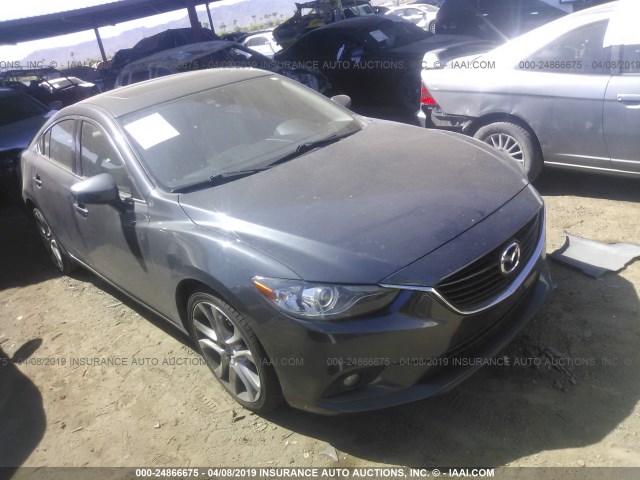 JM1GJ1W65E1140799 - 2014 MAZDA 6 GRAND TOURING GRAY photo 1