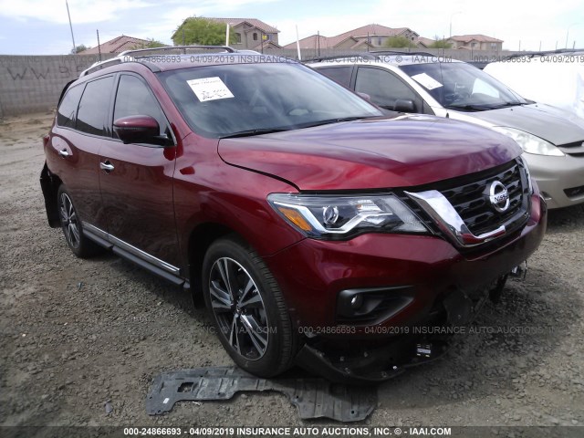 5N1DR2MM0JC625557 - 2018 NISSAN PATHFINDER S/SV/SL/PLATINUM RED photo 1