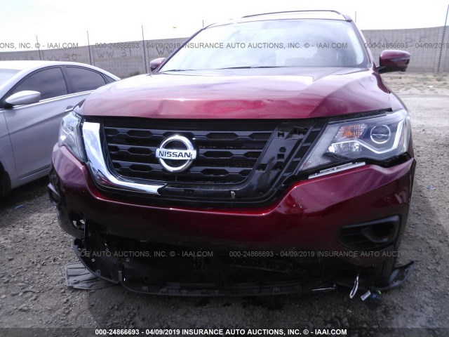 5N1DR2MM0JC625557 - 2018 NISSAN PATHFINDER S/SV/SL/PLATINUM RED photo 6