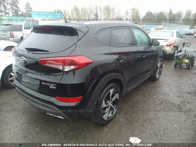 KM8J3CA20GU041935 - 2016 HYUNDAI TUCSON LIMITED/SPORT AND ECO/SE BLACK photo 4