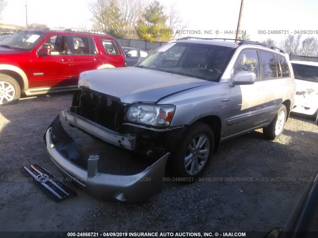 JTEEW21A070038728 - 2007 TOYOTA HIGHLANDER HYBRID SILVER photo 2