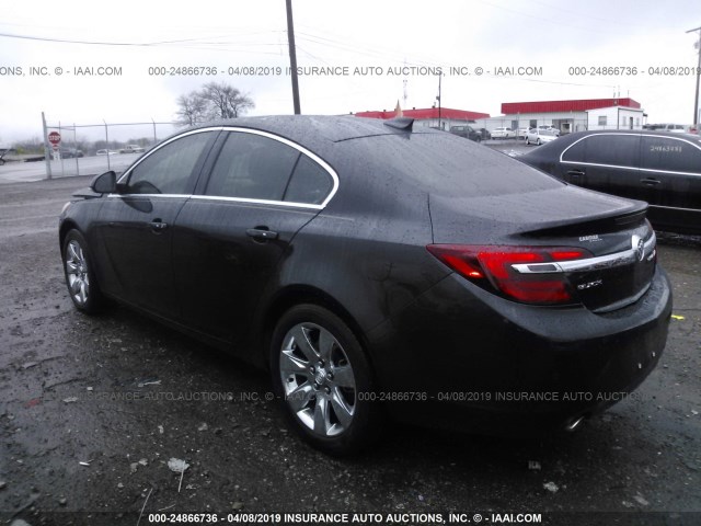 2G4GN5EX1F9216162 - 2015 BUICK REGAL PREMIUM BLACK photo 3