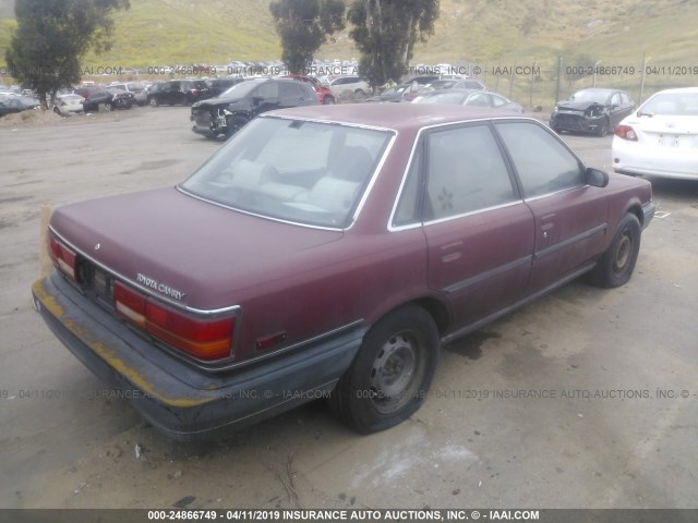 4T1SV21E6LU209218 - 1990 TOYOTA CAMRY DLX 勃艮第红 照片 4